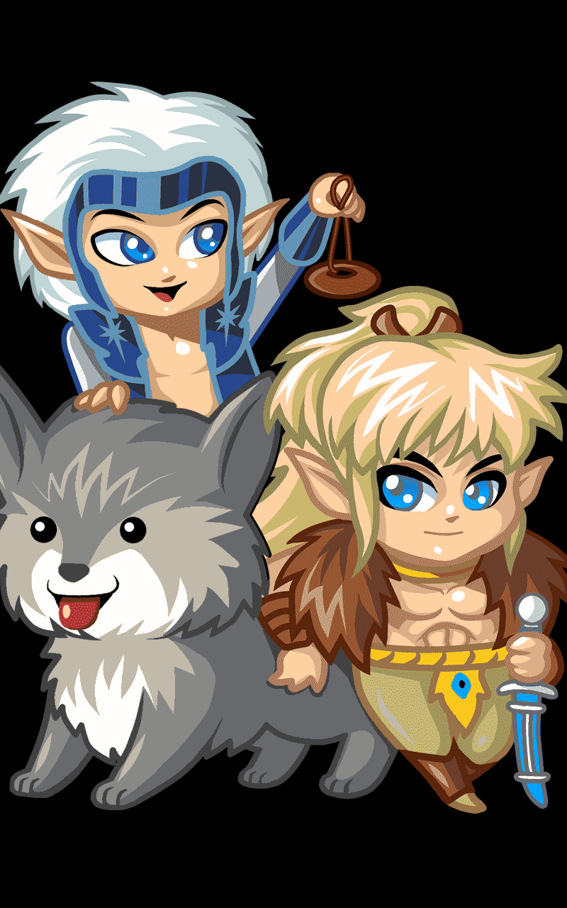 Elfquest Cool Chibi Animation of Cutter and Skywise
