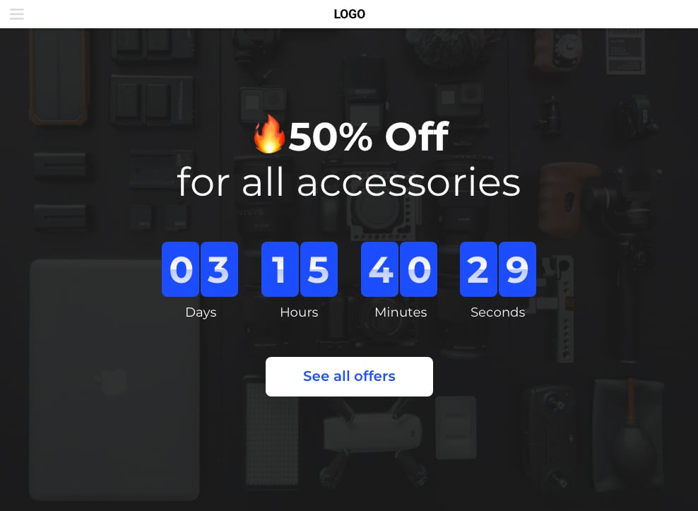 How to add Countdown Timer to HTML website Elfsight