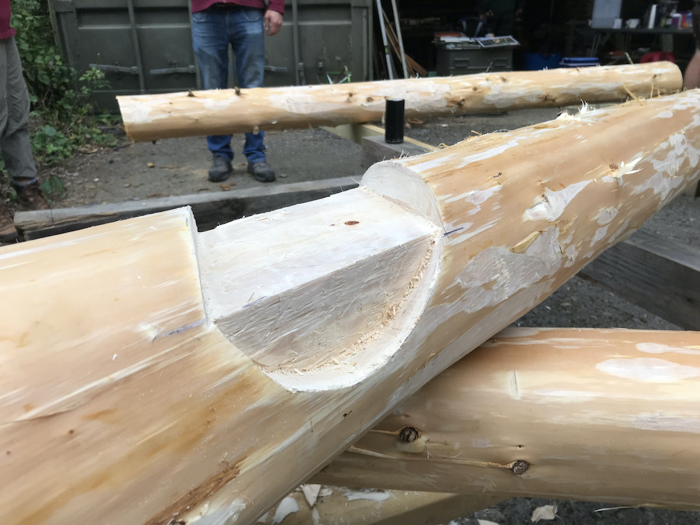Roundwood timber framing course elfwoods