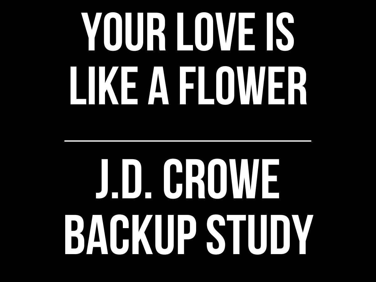 J.D. Crowe Backup Study // Your Love Is Like A Flower Eli Gilbert Banjo