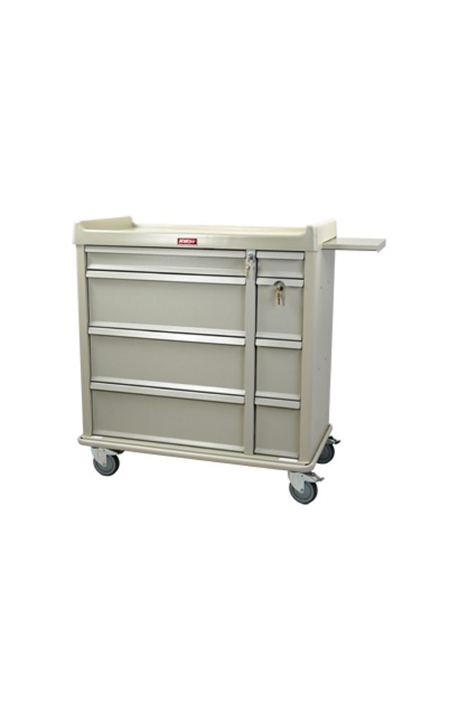 Standard Line Punch Card Medication Cart with Key Lock Elikmed