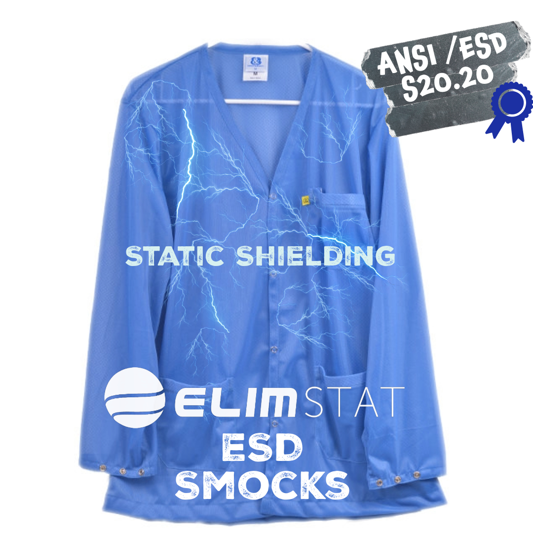 Breathable Lightweight VNeck ESD Smocks