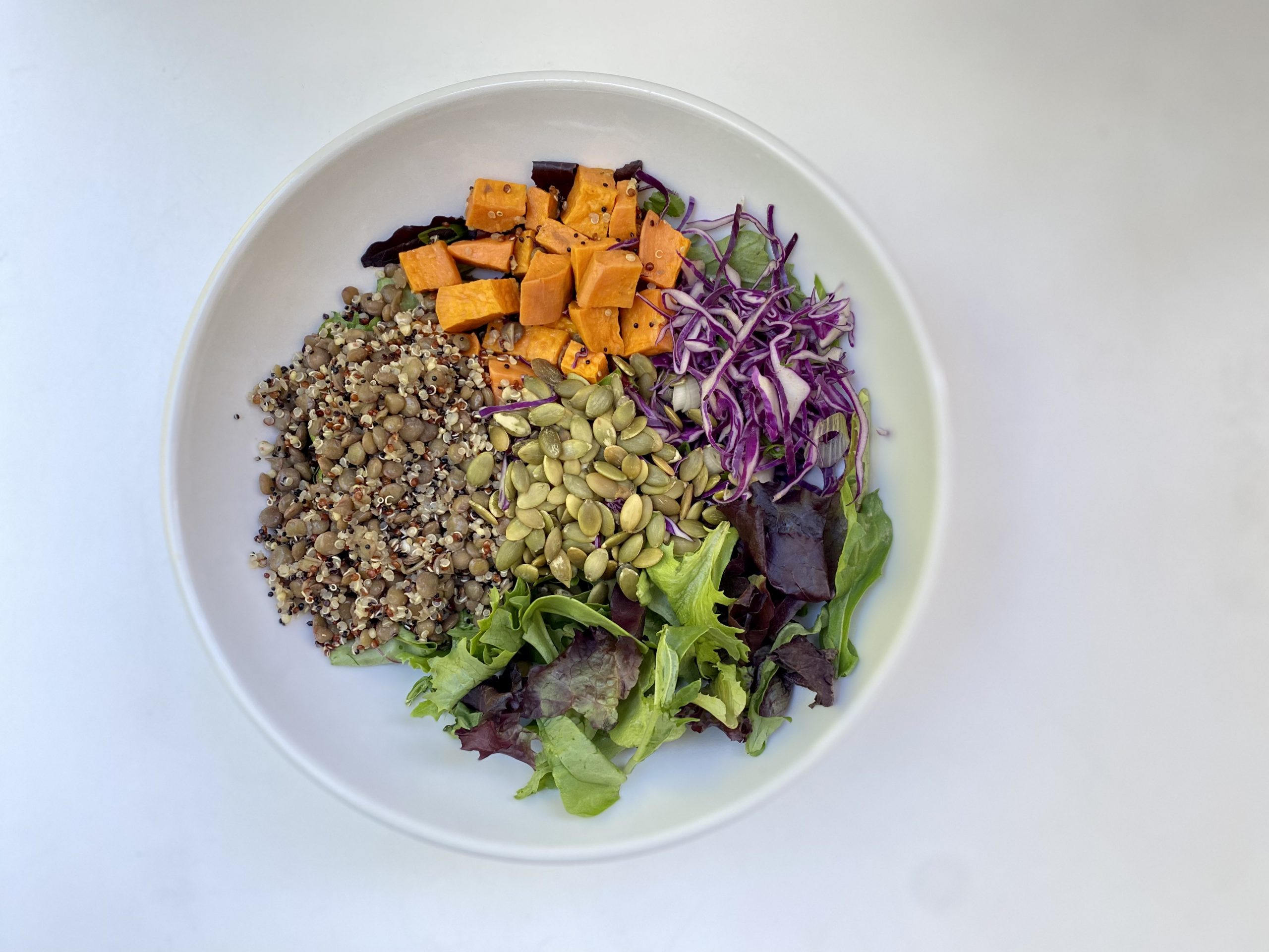Quinoa Lentil Sweet Potato Salad Elissa Goodman