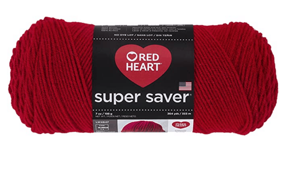 Red Heart Super Saver Yarn, Cherry Red (AMZ) (gs)