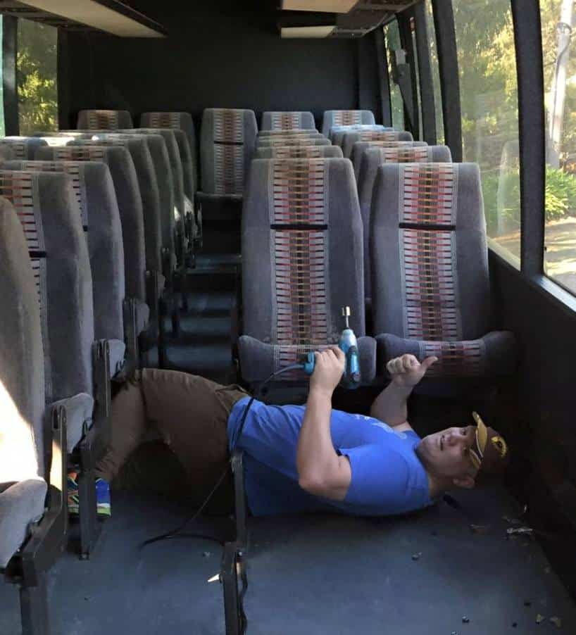 Awesome Guy Bought Charter Buses To Provide Sleeping Spaces For The