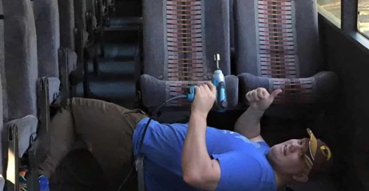 Awesome Guy Bought Charter Buses To Provide Sleeping Spaces For The