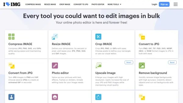 iLoveIMG - Your Online Photo Editor for Bulk Image Editing
