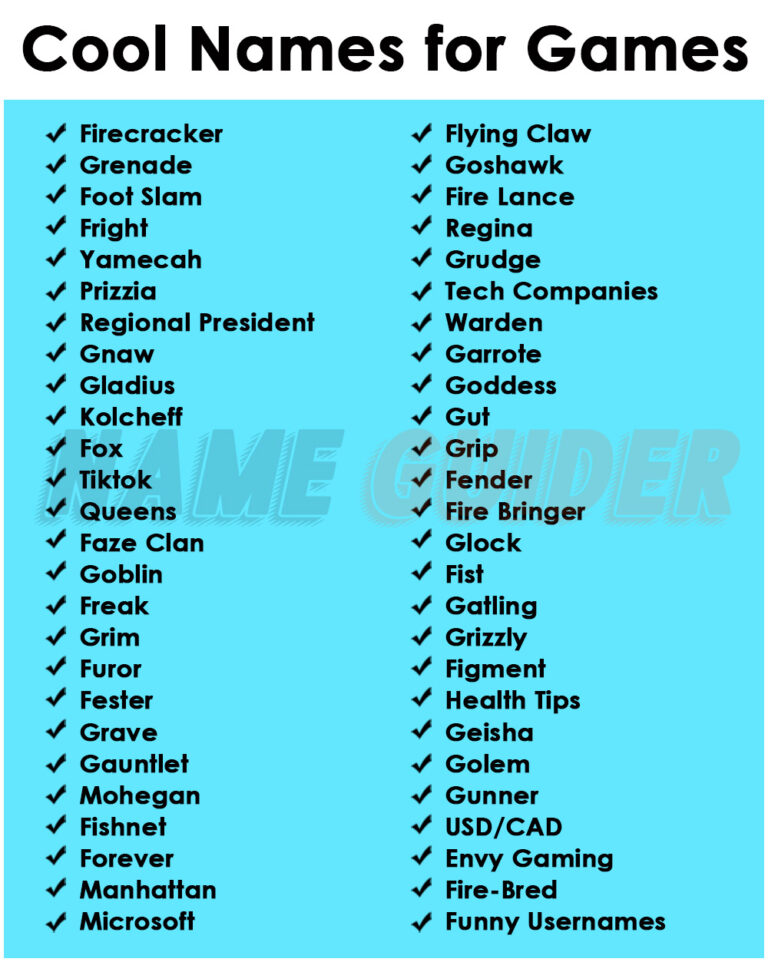 Cool Gaming Names Stand Out with These Ideas Elite Biography(03)