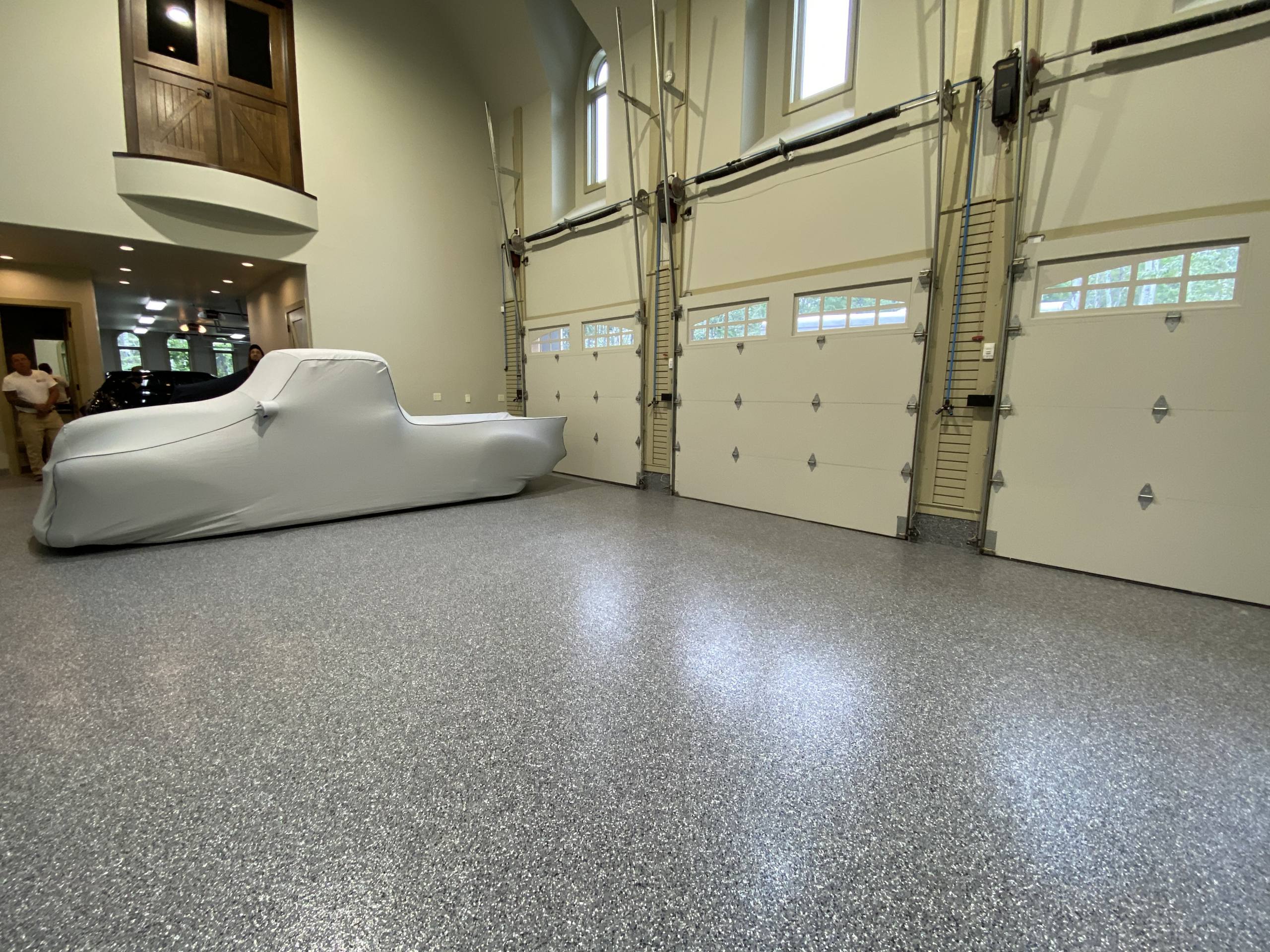 Polyaspartic Flake Broadcast Coating System ELITE Coatings