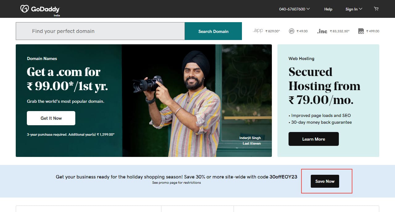 GoDaddy Coupon Code Deals [30 OFF]