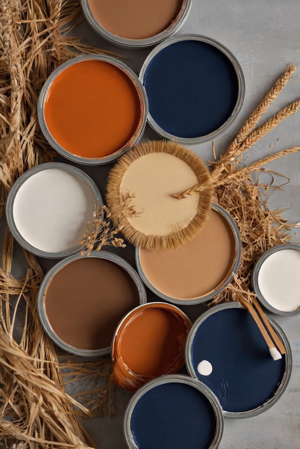 Industrial Edge Navy Blue and Rust Orange Harmony 2024