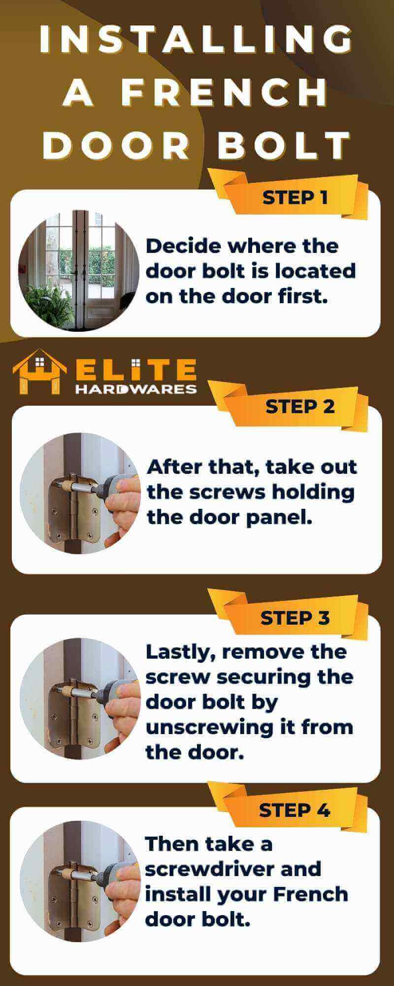 How to Install Surface Bolt on French Door? 4 Easy Steps to Follow