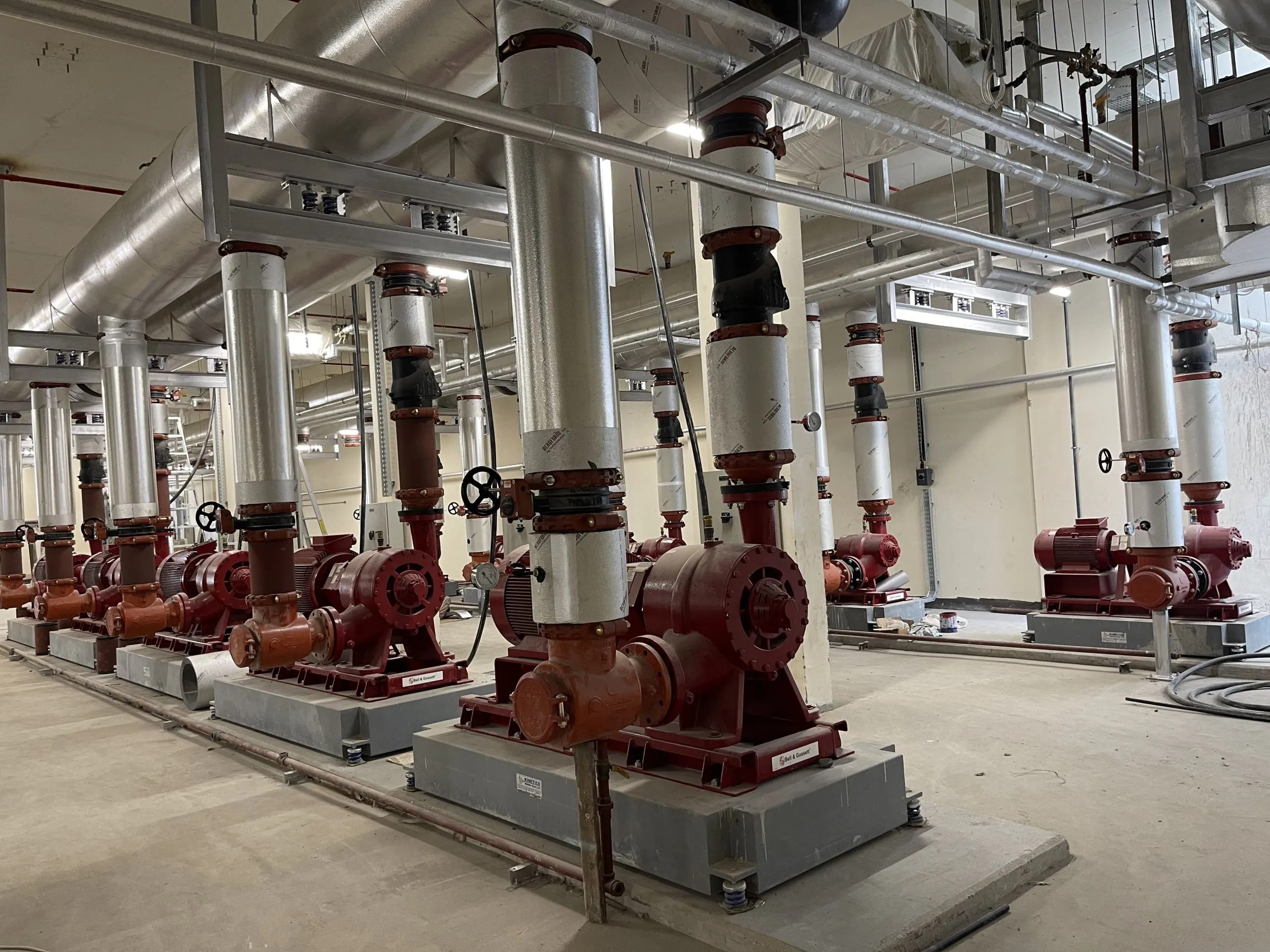 chilled water pipe lines