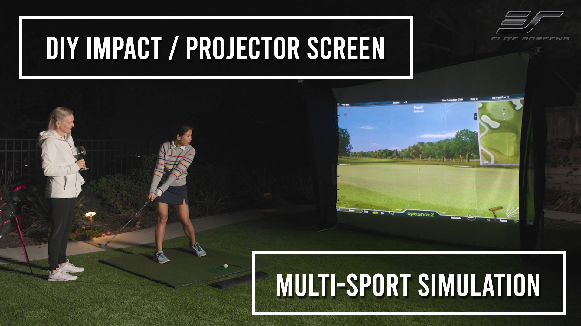 GolfSim DIY Impact Front Projection Screen for Golf MultiSport