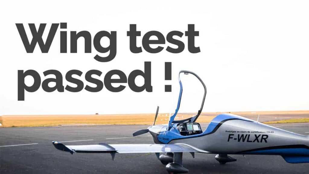The wing test is a success Elixir Aircraft