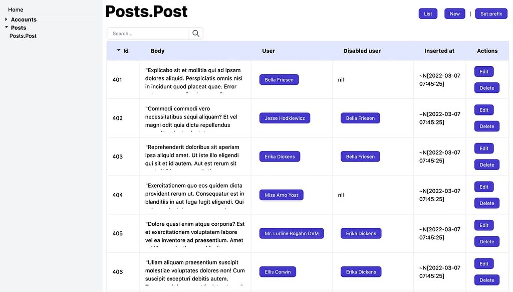LiveAdmin Phoenix admin UI built on LiveView Libraries Elixir