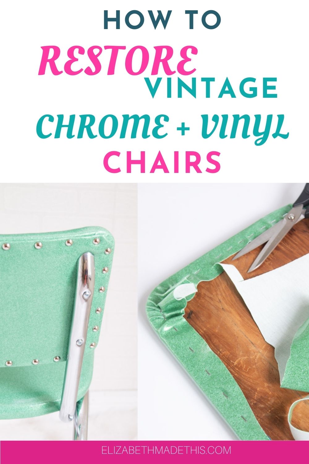 How to upholster a kitchen chair (& restore vintage chairs) Elizabeth