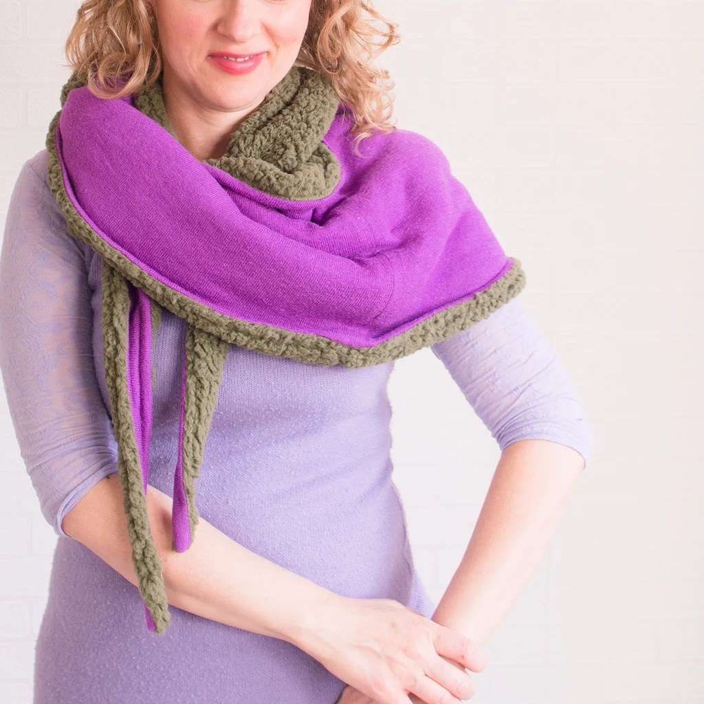 How to sew a sweater scarf (easy awesome sweater transformation