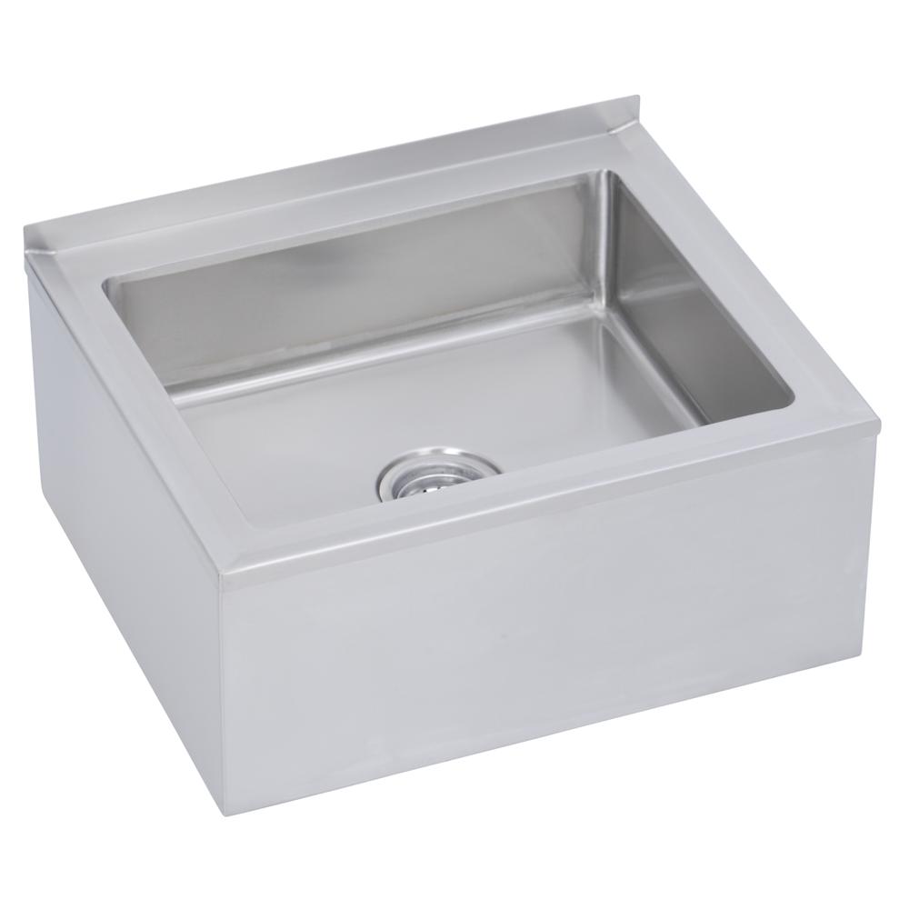 Elkay Mop Sink, 32X24 OA, 28X20X10, 16 GA Bowl 18 Skirt, 300 SS, NSF