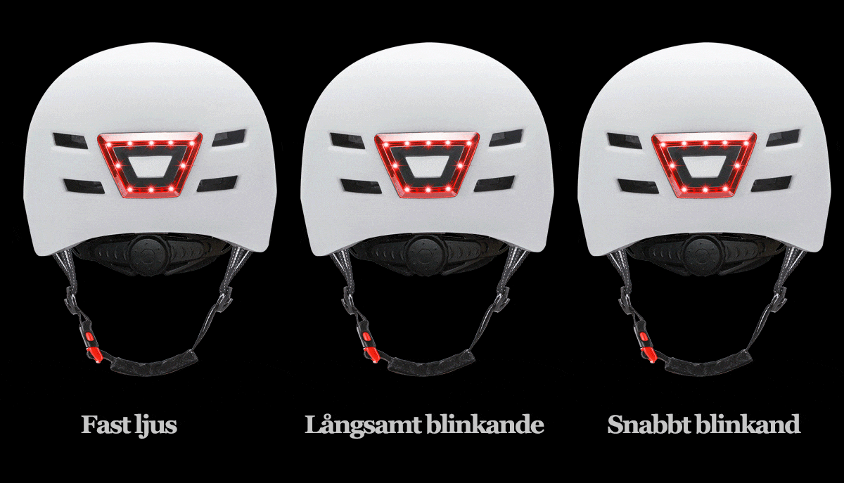 Cykel och elscooterhjälm med integrerade lampor Elkicken