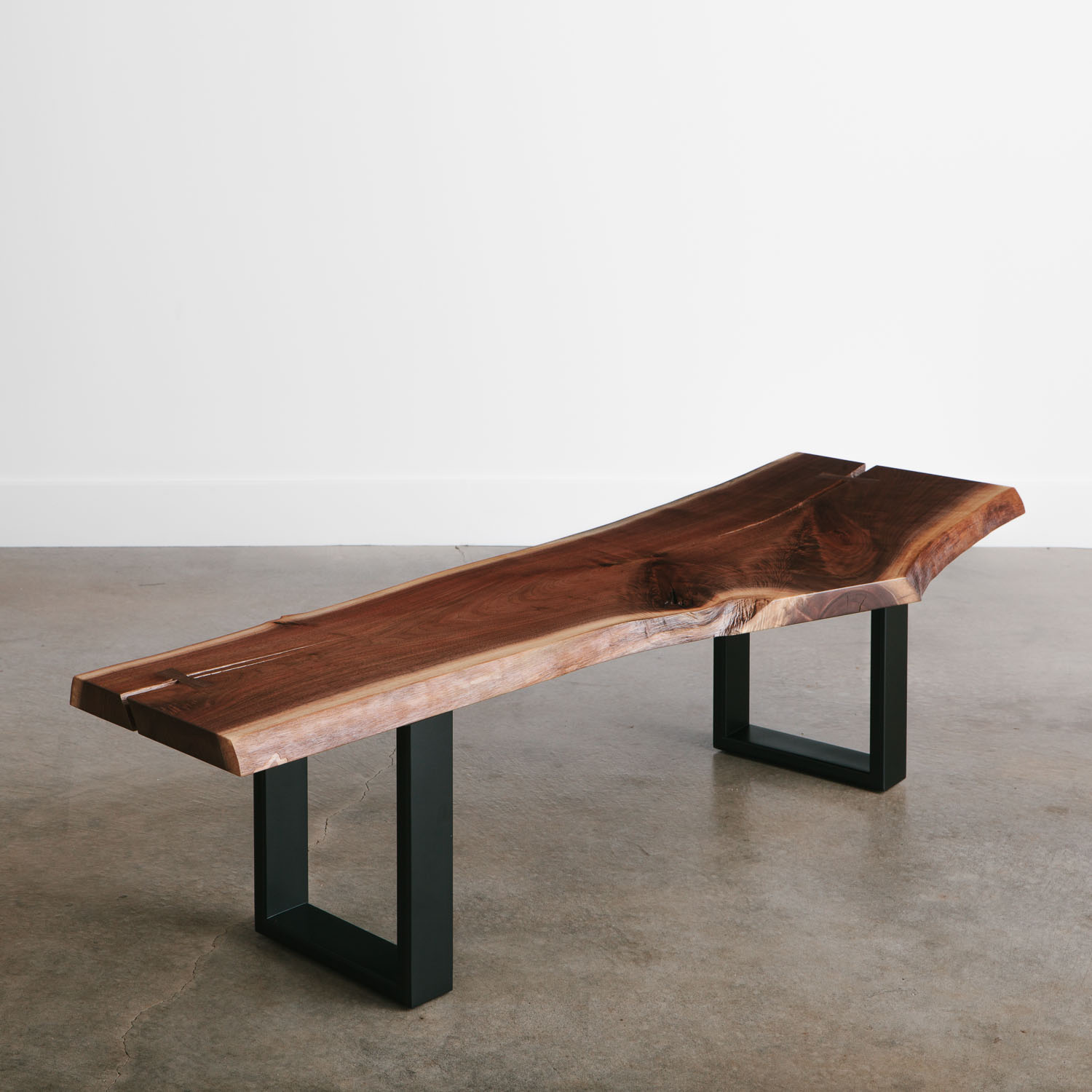 Walnut Bench No. 123 Elko Hardwoods Modern Live Edge Furniture