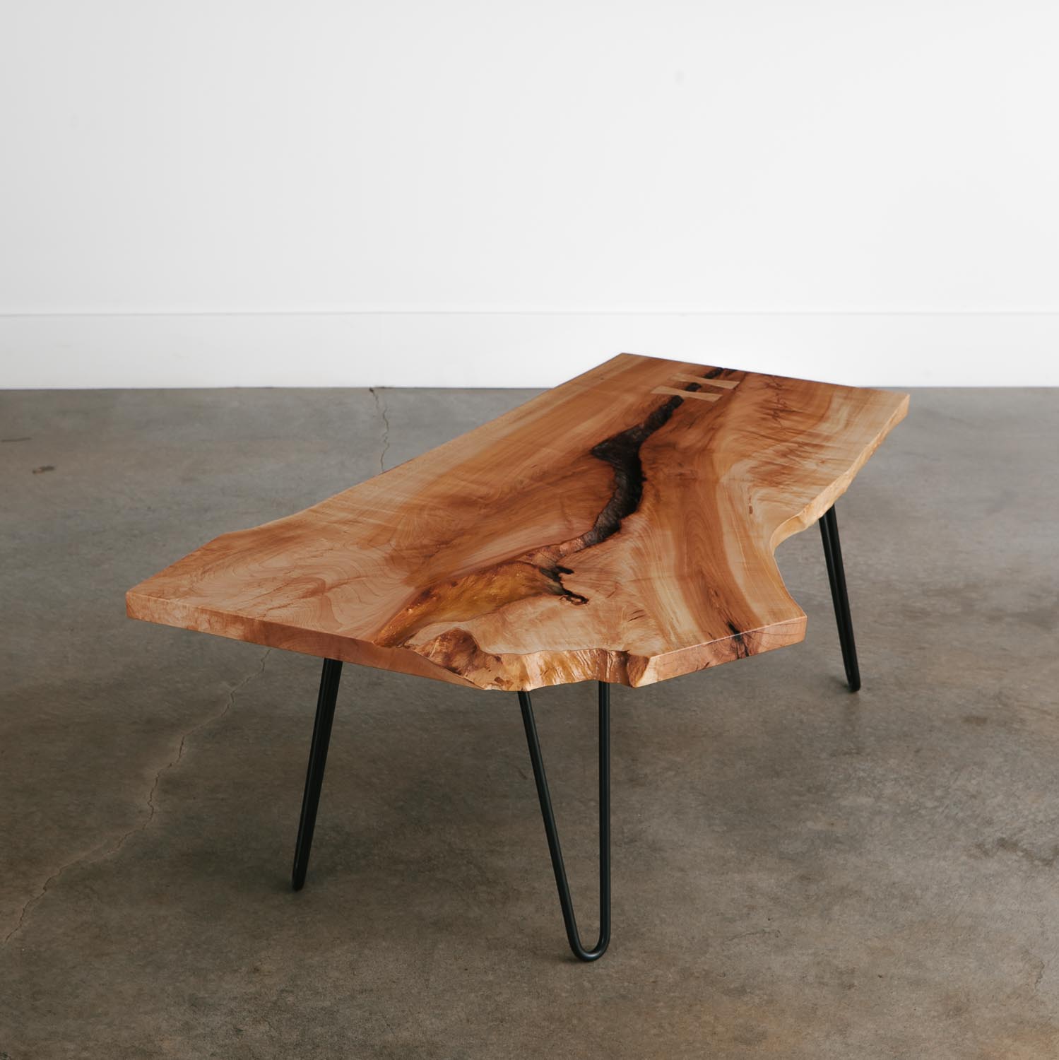 Maple Coffee Table No. 171 Elko Hardwoods Modern Live Edge