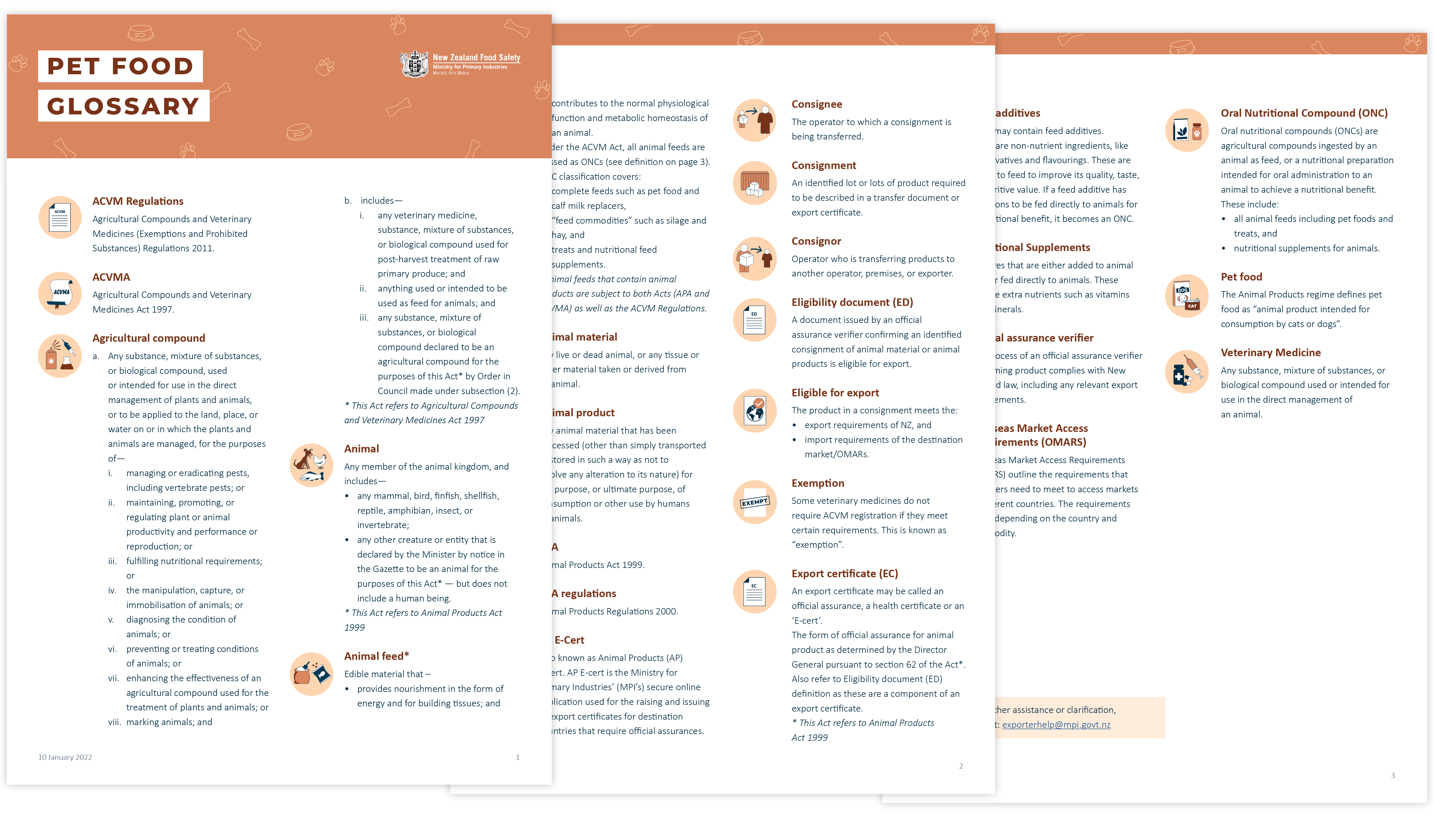 Exporting Pet Food guidance