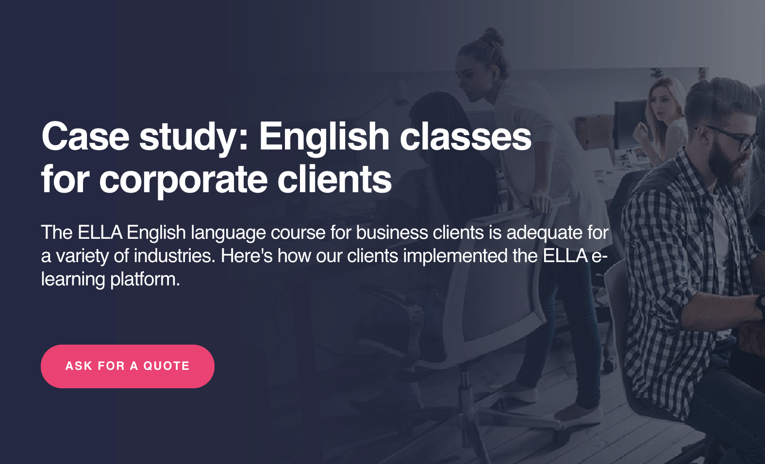 Case study English classes for corporate clients ELLA