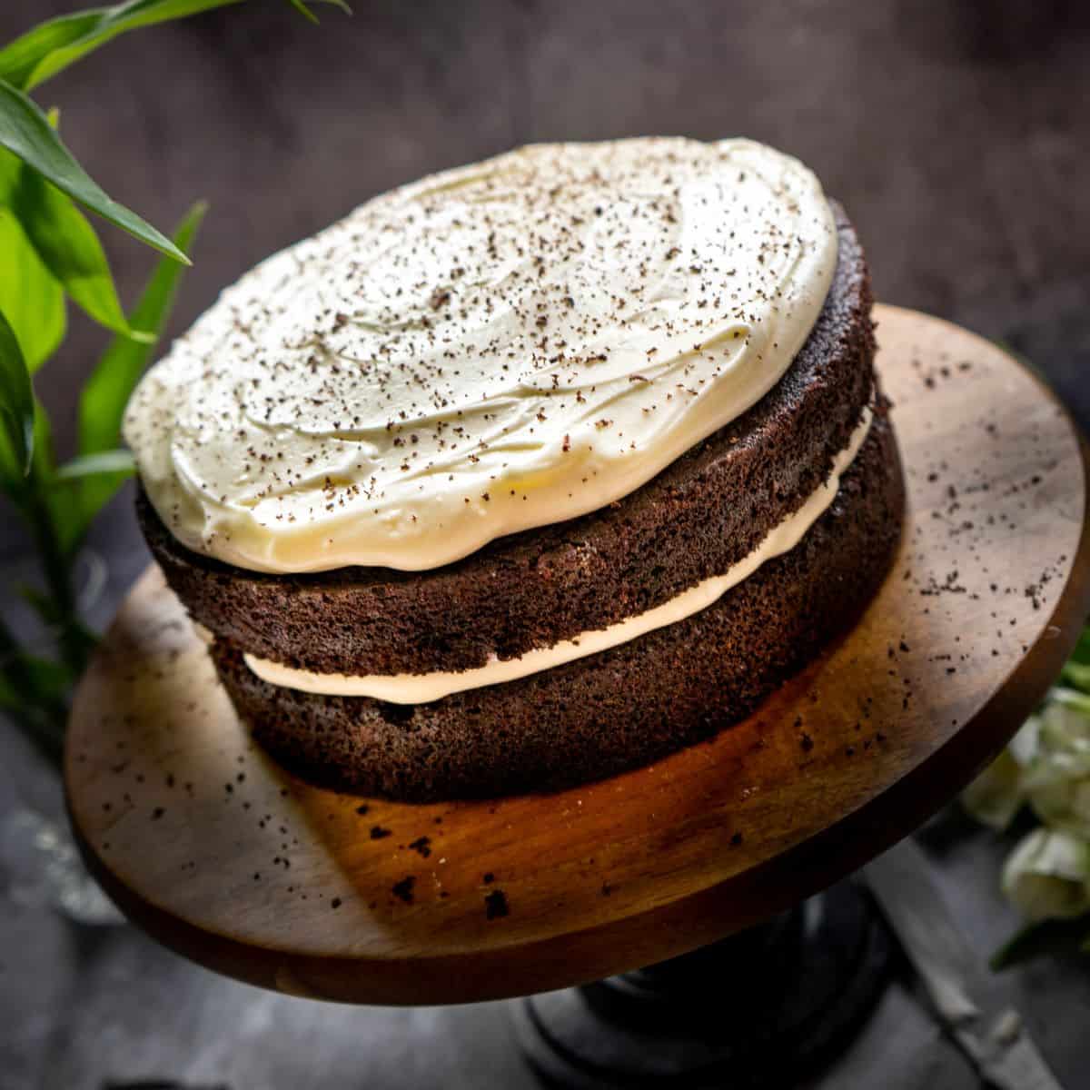 Chocolate Cake With Chocolate Cream Cheese Frosting