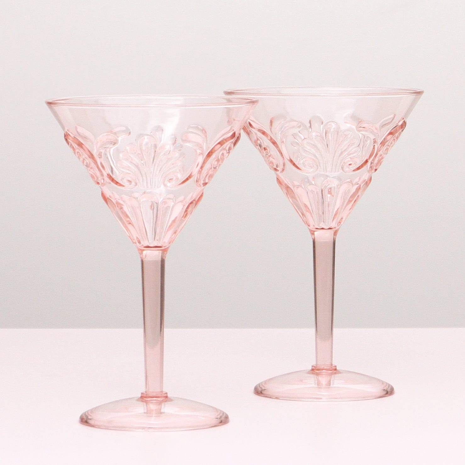 Flemington Martini Glass (Acrylic) Pink Ella + Zafran