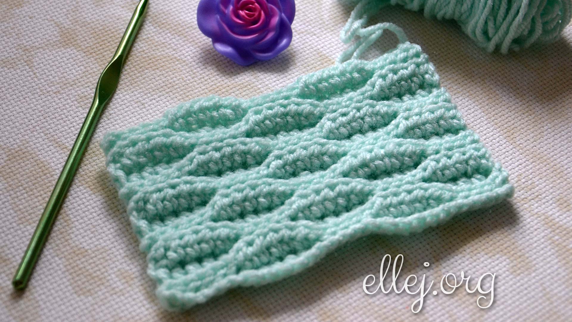 Crochet Textured Wave Stitch • Crochet Tutorials, Instructions and