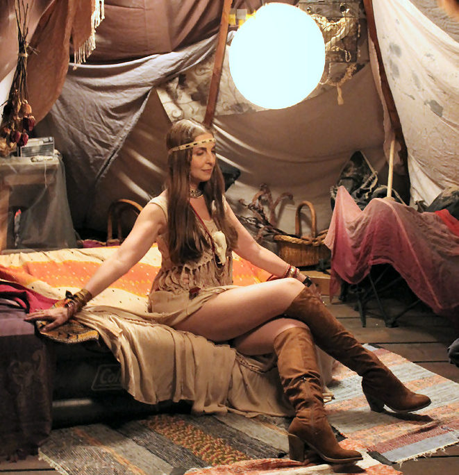 Ellen as Vaginia shooting this new indie offbeat comedy in Malibu