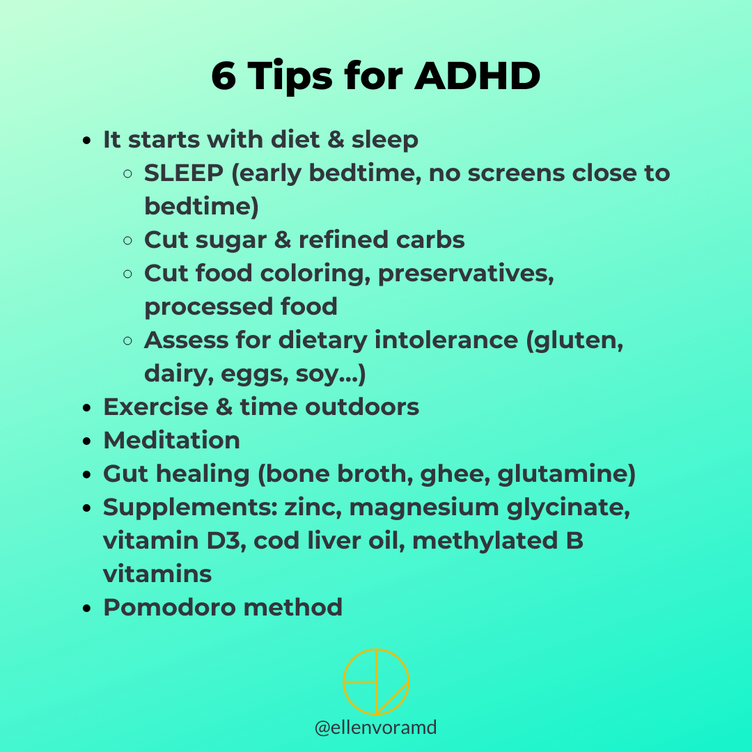 6 Tips for ADHD Ellen Vora, MD