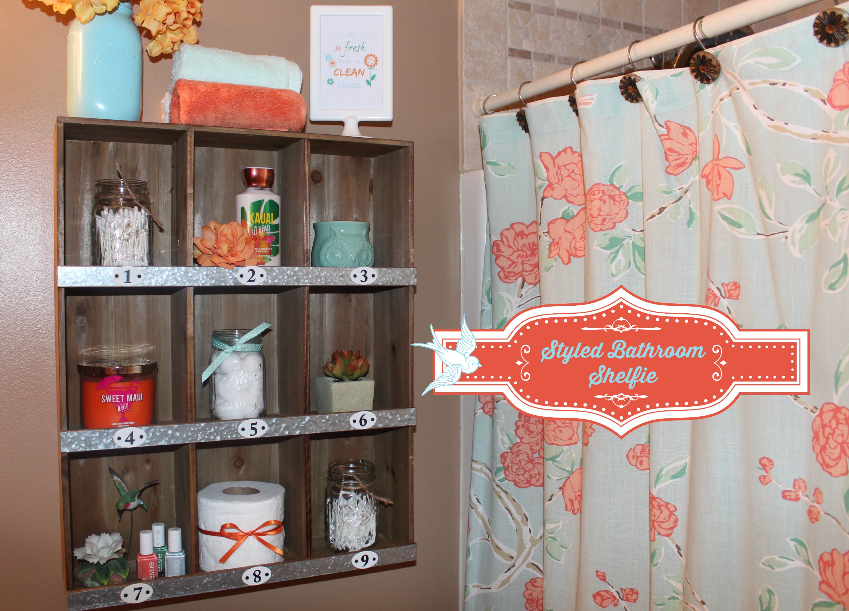 Bathroom Makeover Styled Target Shelf Ellery Designs