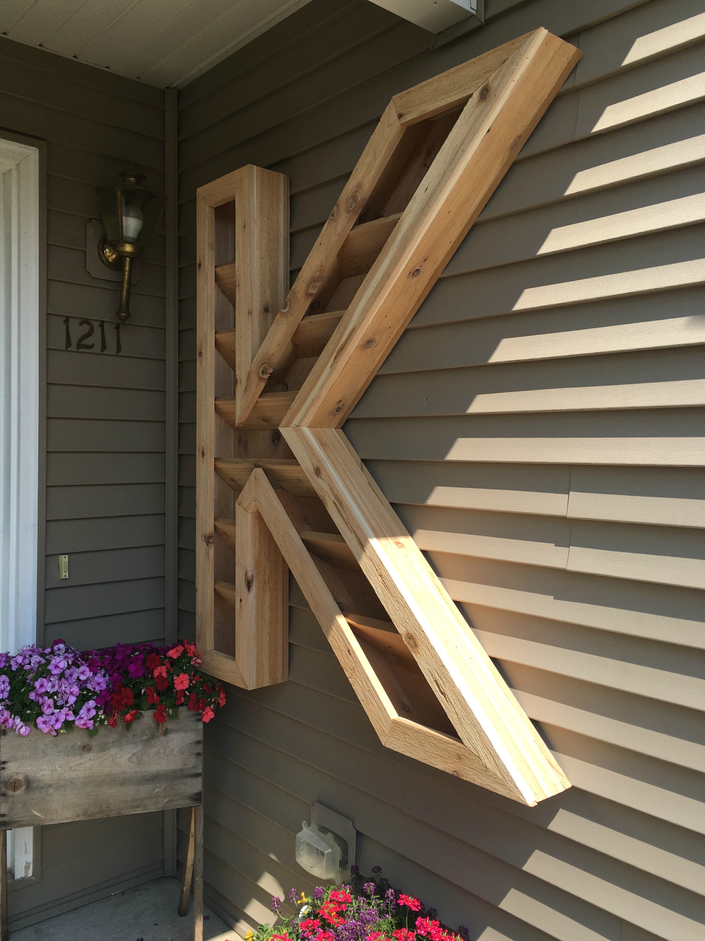 DIY Cedar Monogram Planter Box Ellery Designs