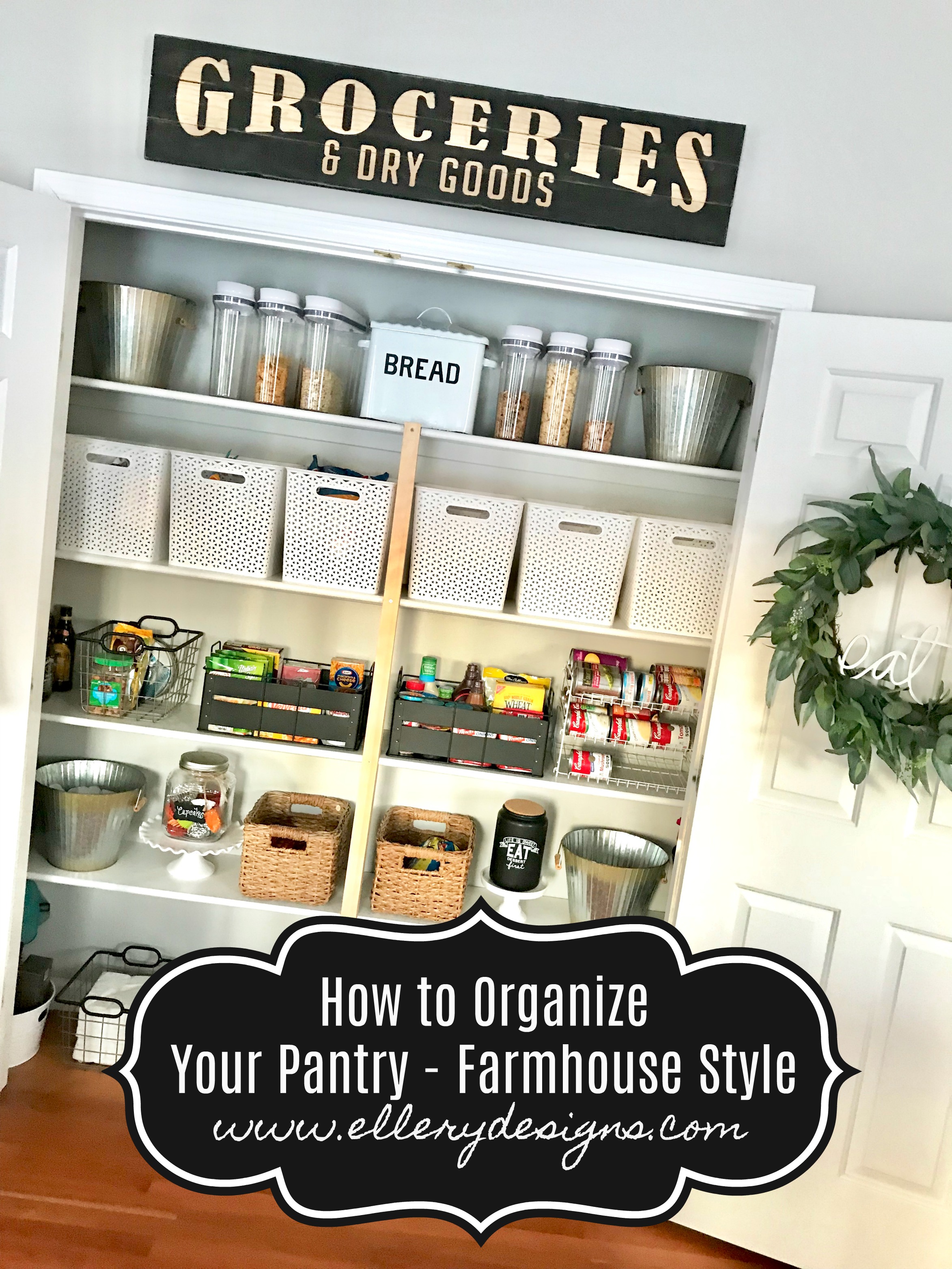 How to organize your pantry farmhouse style Ellery Designs