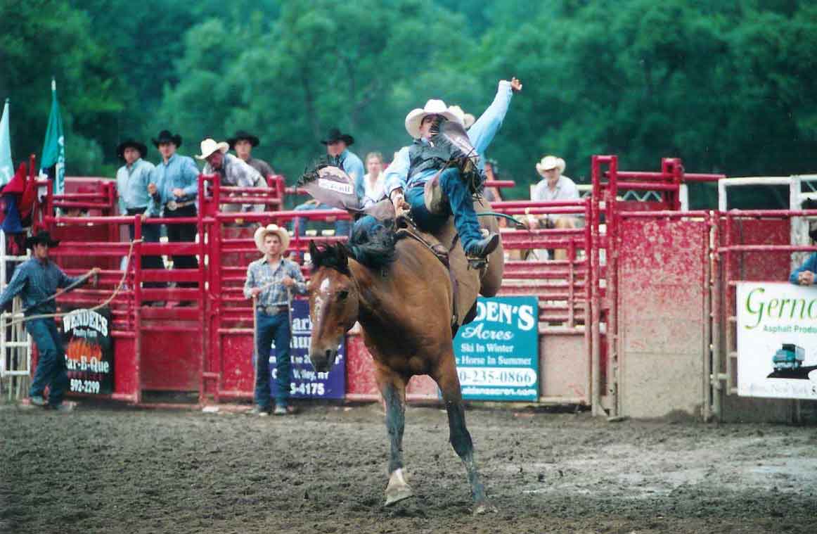 Bareback Bronc Riding at the Ellicottville Rodeo