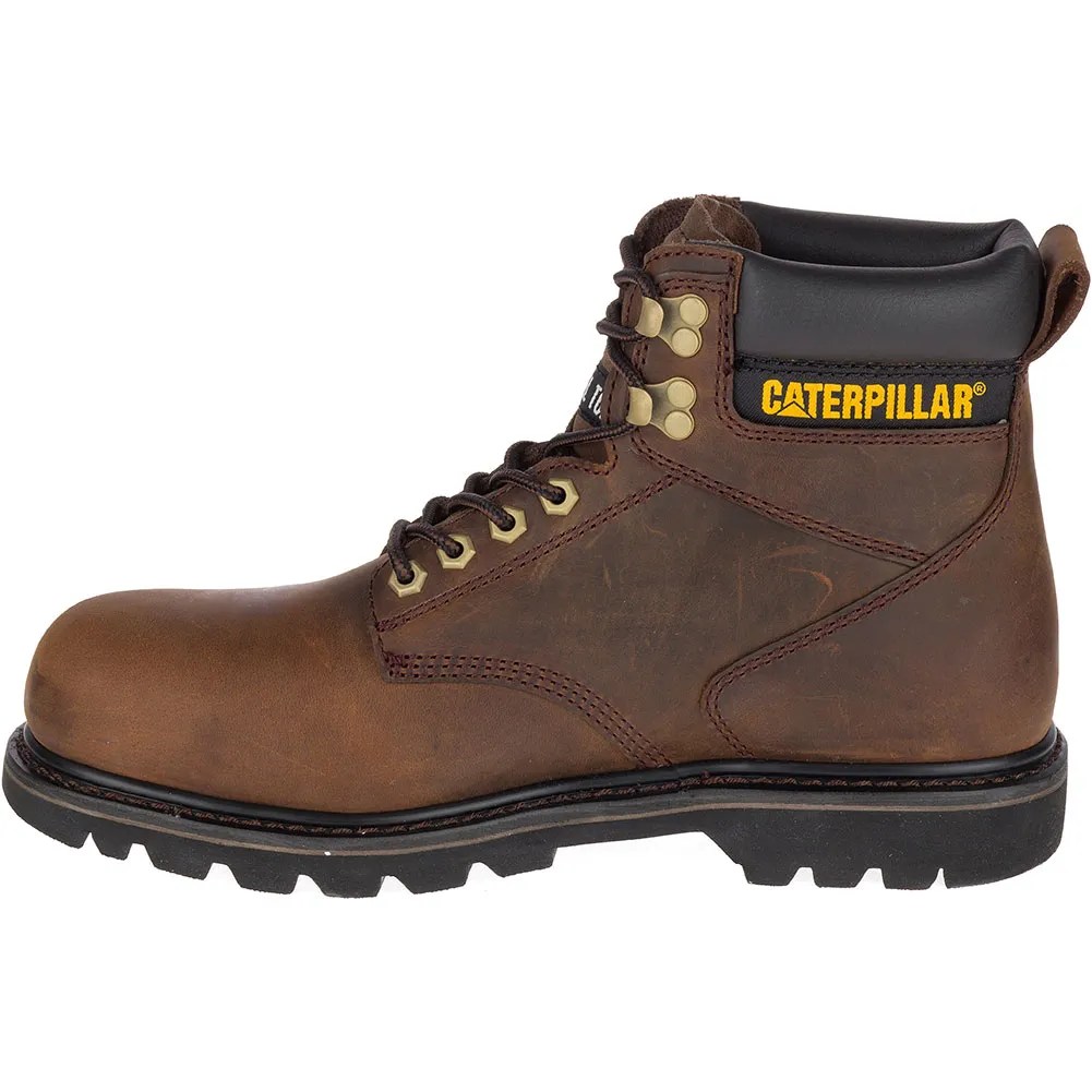 Caterpillar Men's Second Shift SR Safety Boots Dark Brown elliottsboots