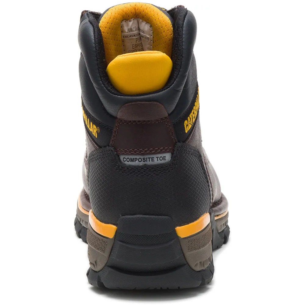 Caterpillar Men's Excavator LT WP Comp Toe Safety Boots Espresso