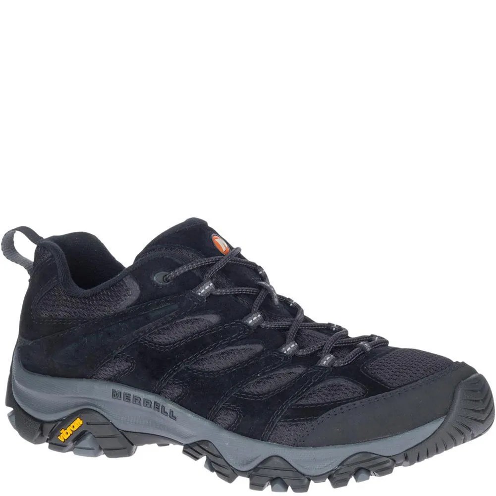 Merrell Men's Moab 3 Wide Hiking Shoes Black Night elliottsboots