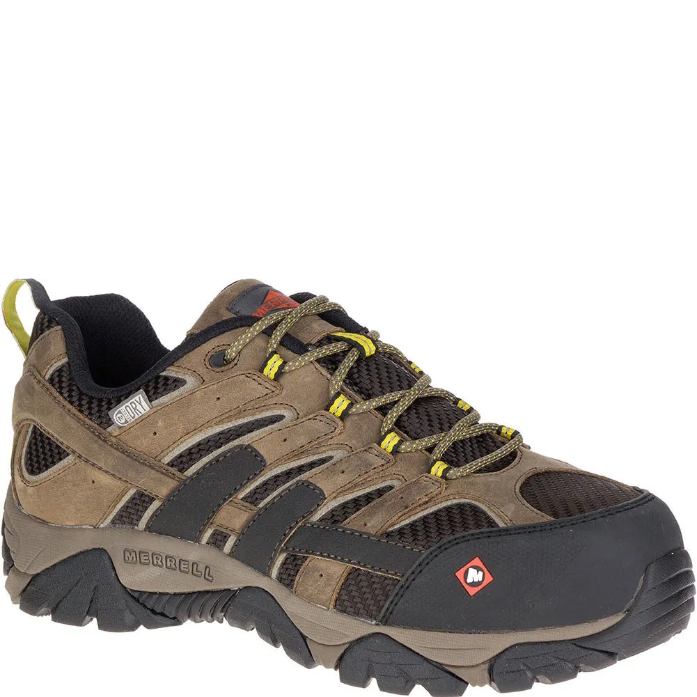 Merrell Men's Moab 2 Vent WP Wide Safety Shoes Boulder elliottsboots