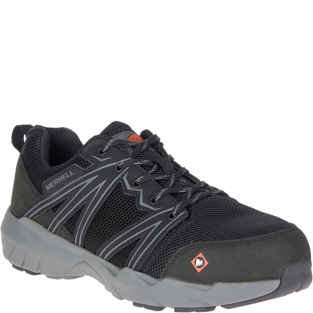 Merrell Men's Fullbench Superlite Safety Shoes Black elliottsboots