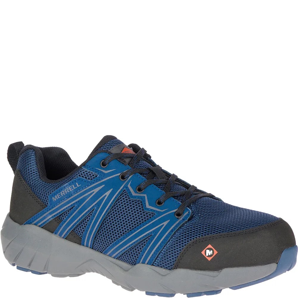 Merrell Men's Fullbench Superlite Safety Shoes Blue elliottsboots