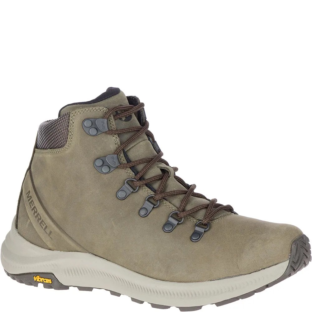 Merrell Men's Ontario Mid Hiking Boots Olive elliottsboots