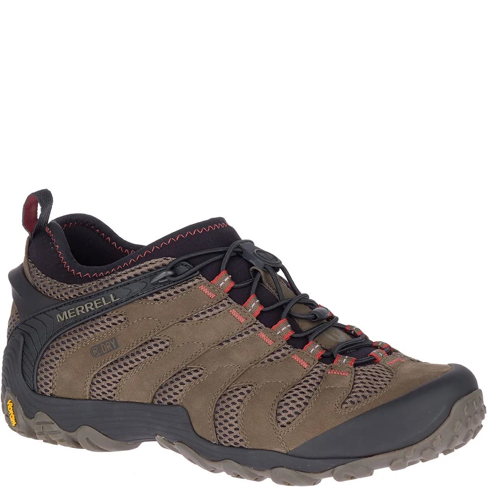 Merrell Men's Chameleon 7 Stretch WP Hiking Shoes Boulder elliottsboots