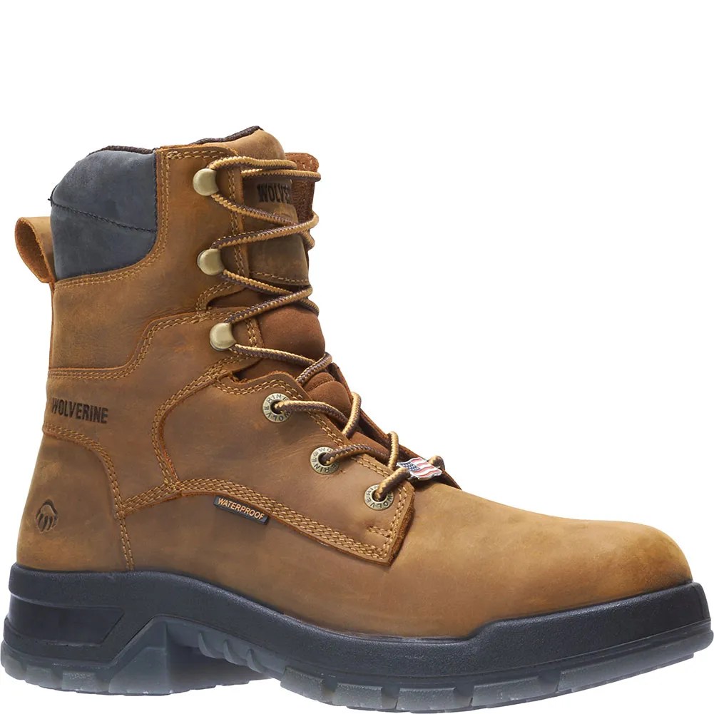 Wolverine Men's Ramparts 8IN Work Boots Brown elliottsboots