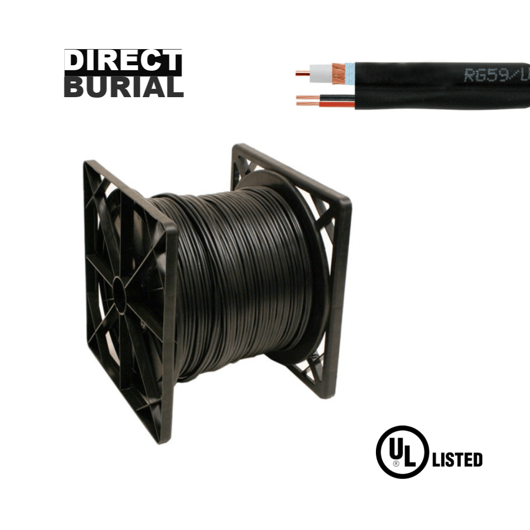 RG59 Siamese Direct Bury Coax Cable Outdoors & Indoors