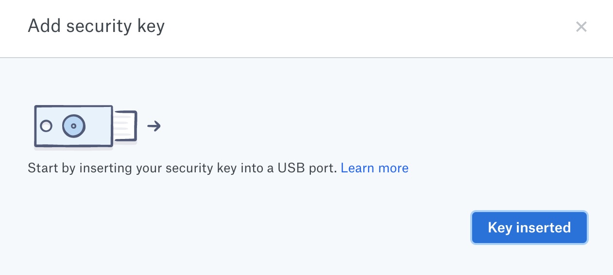 ellipticSecure Adding MIRkey security keys to a DropBox account