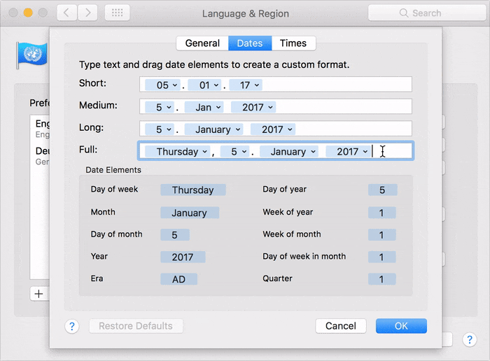 Display the week of the year in macOS High Sierra Elmland Thoughts