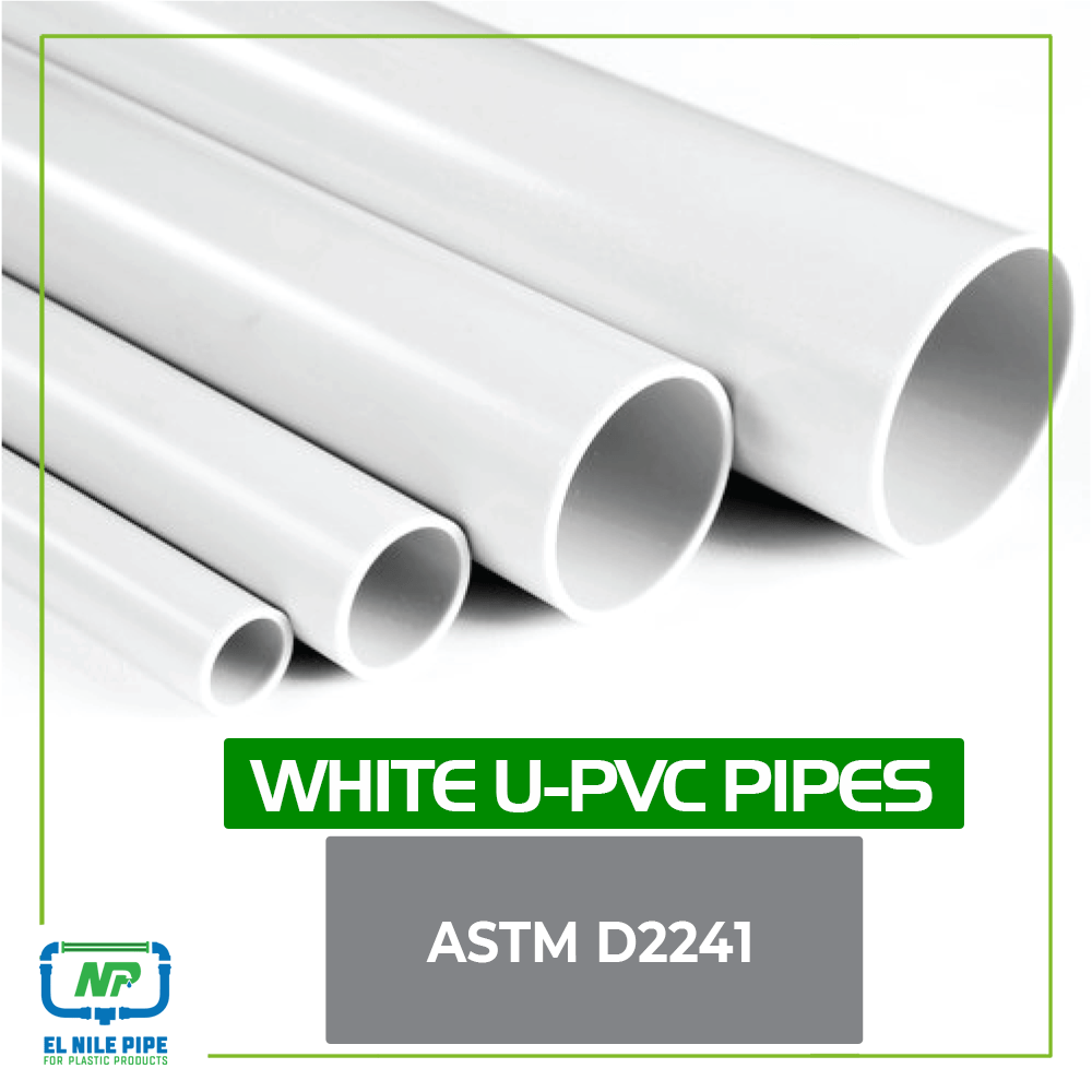 WHITE UPVC PIPES ASTM D2241 El Nile Pipe